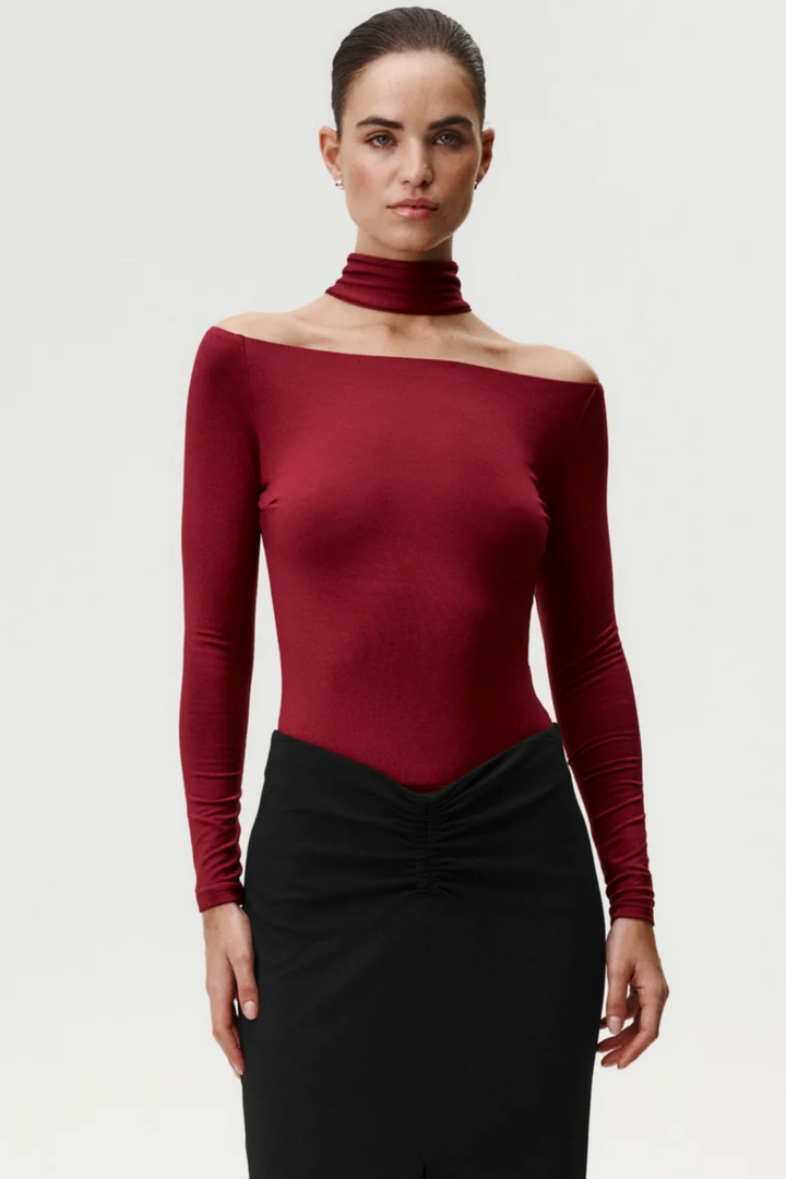 Drunk In Love Bodysuit Burgundy - Undress Code EUR
