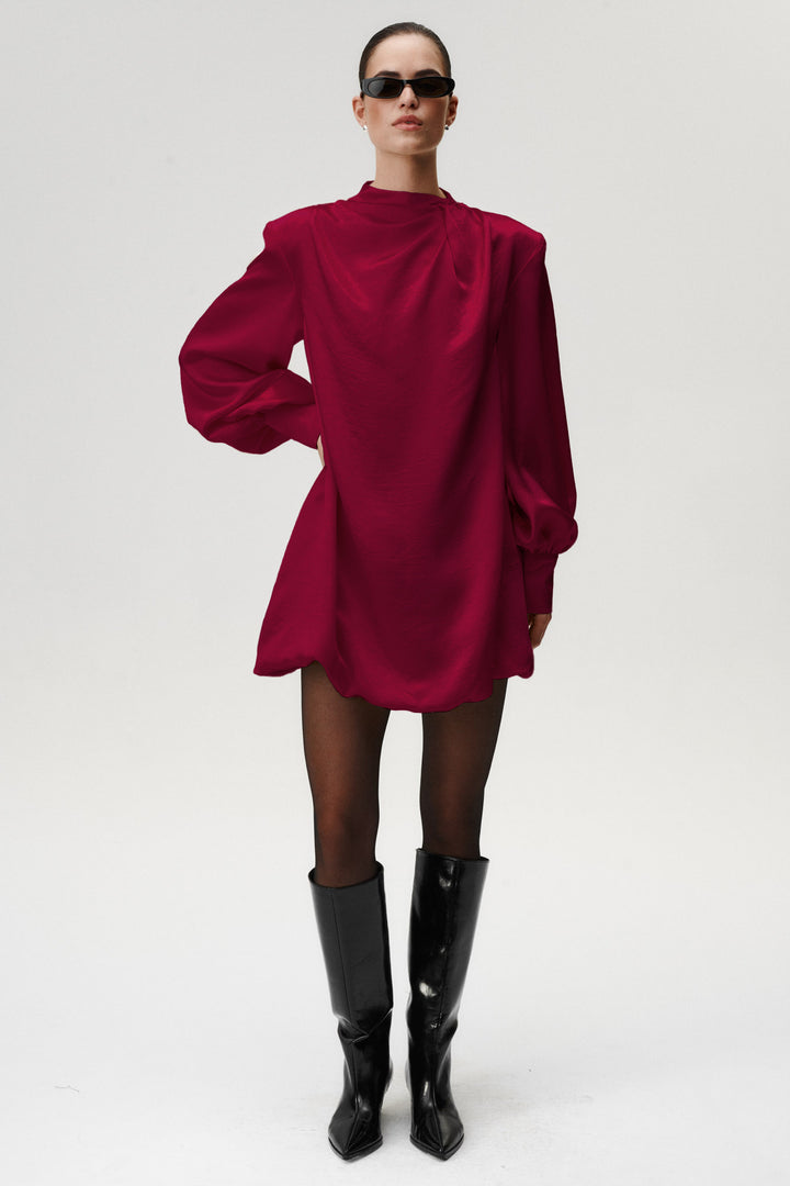 Power Move Dress Burgundy - Undress Code EUR