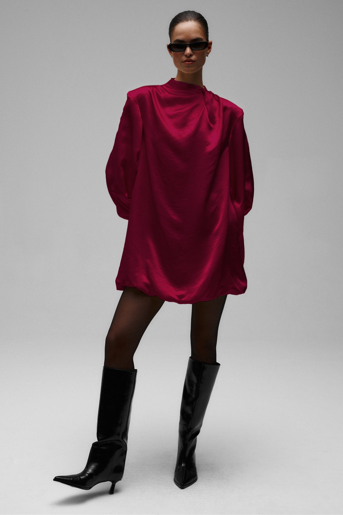 Power Move Dress Burgundy – Undress Code EUR