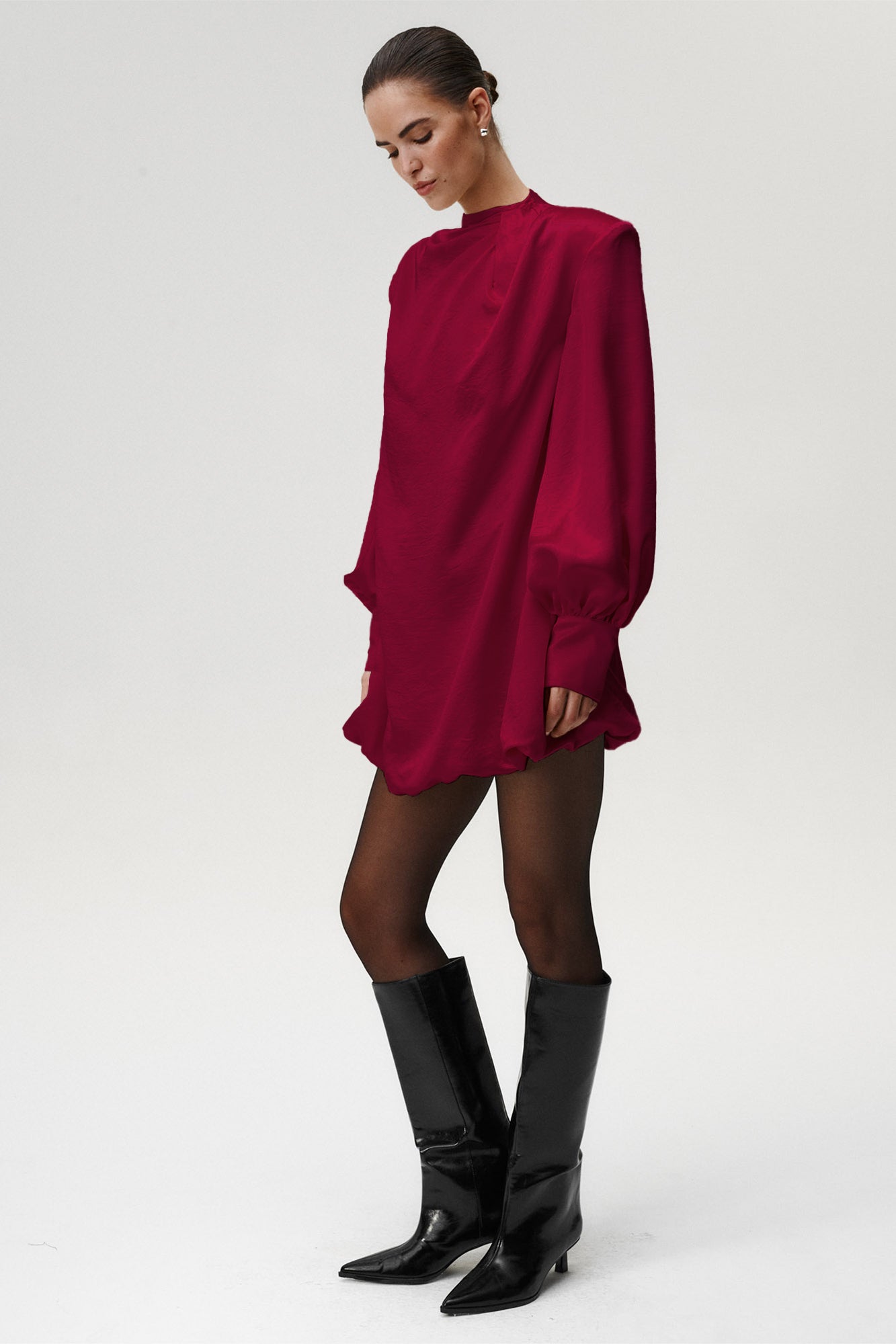 Power Move Dress Burgundy – Undress Code EUR